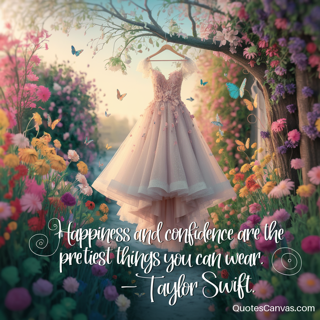 Happiness and confidence are the prettiest things you can wear.